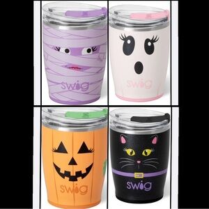 Swig Life Halloween Boo Crew mummy, ghost, pumpkin, and cat 12oz wine tumblers